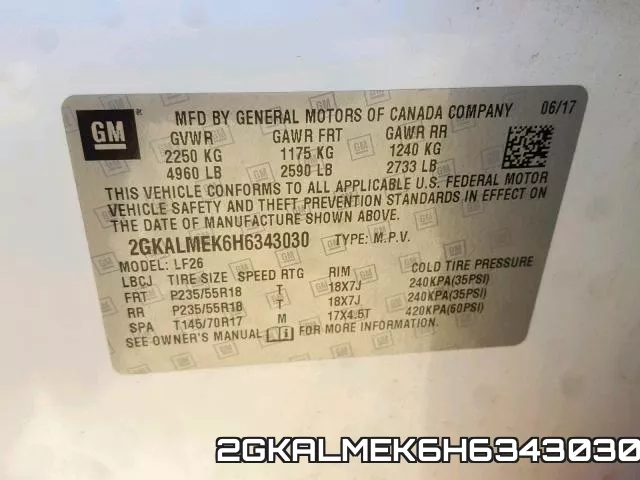 2GKALMEK6H6343030 фото 2
