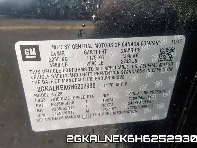 2GKALNEK6H6252930 фото 2