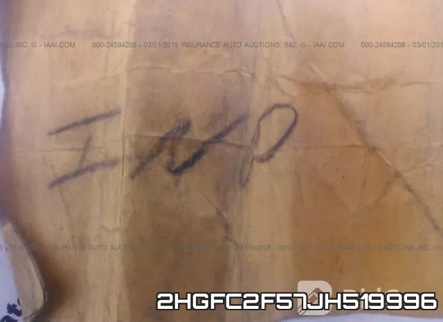 2HGFC2F57JH519996 фото 8