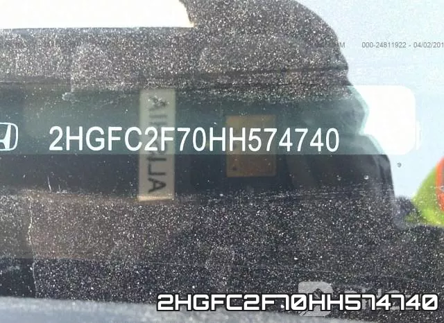 2HGFC2F70HH574740 фото 10