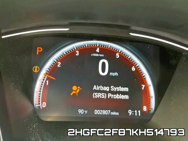 2HGFC2F87KH514793 фото 9