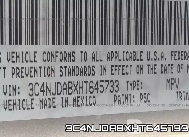 3C4NJDABXHT645733 фото 10
