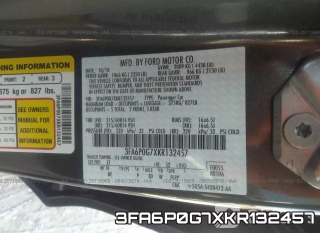 3FA6P0G7XKR132457 фото 10