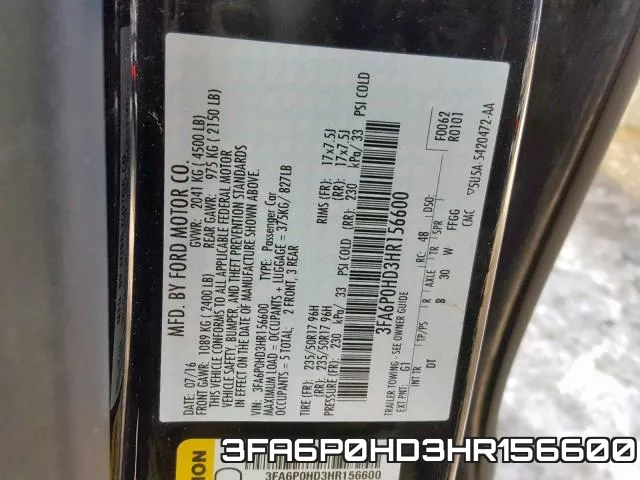 3FA6P0HD3HR156600 фото 2