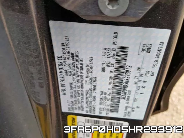 3FA6P0HD5HR293912 фото 2