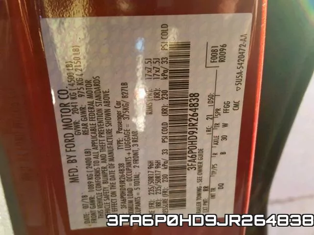 3FA6P0HD9JR264838 фото 2