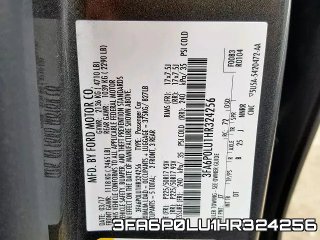 3FA6P0LU1HR324256 фото 2