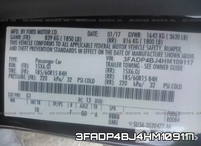 3FADP4BJ4HM109117 фото 10