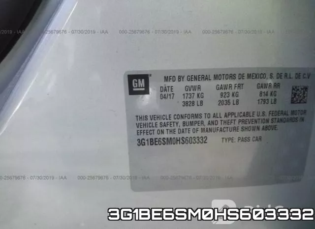 3G1BE6SM0HS603332 фото 10