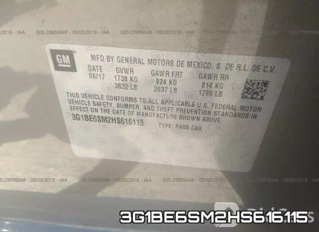 3G1BE6SM2HS616115 фото 10