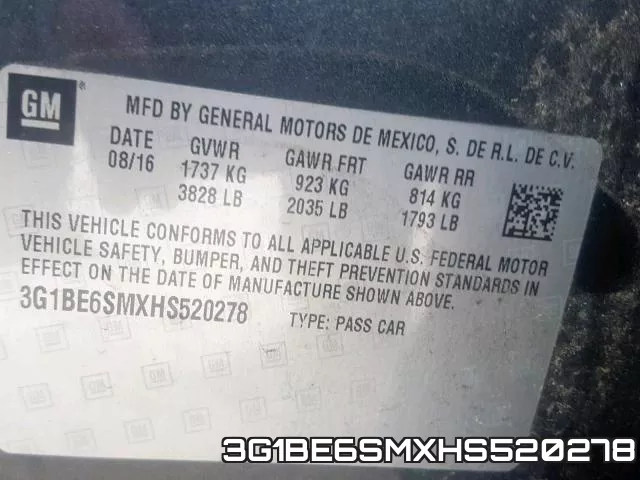3G1BE6SMXHS520278 фото 2