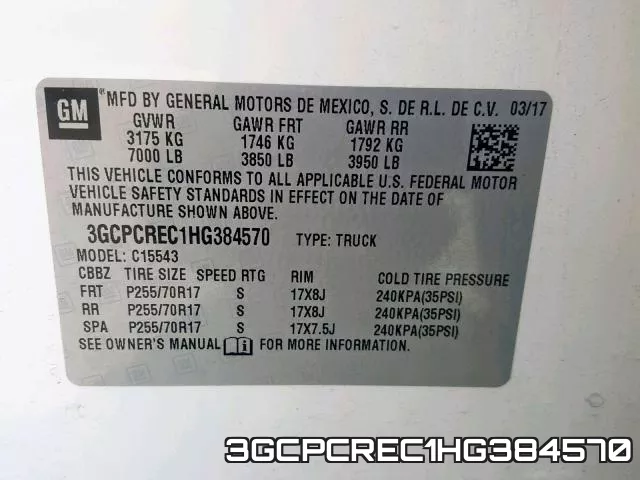 3GCPCREC1HG384570 фото 2