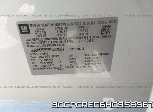 3GCPCREC6HG358367 фото 10
