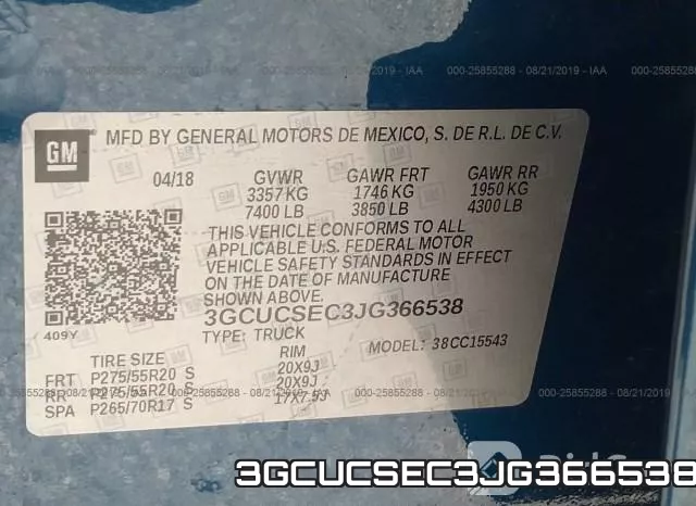 3GCUCSEC3JG366538 фото 10