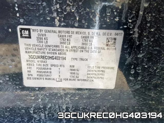 3GCUKREC0HG403194 фото 2