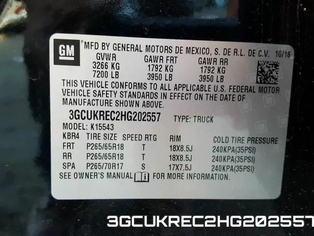 3GCUKREC2HG202557 фото 2