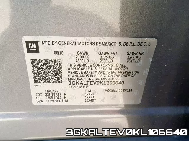 3GKALTEV0KL106640 фото 2