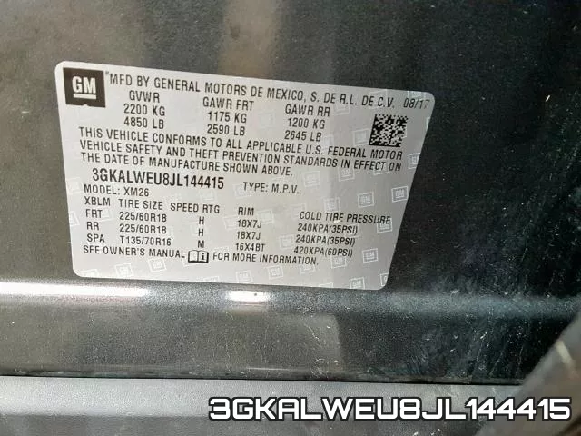 3GKALWEU8JL144415 фото 2