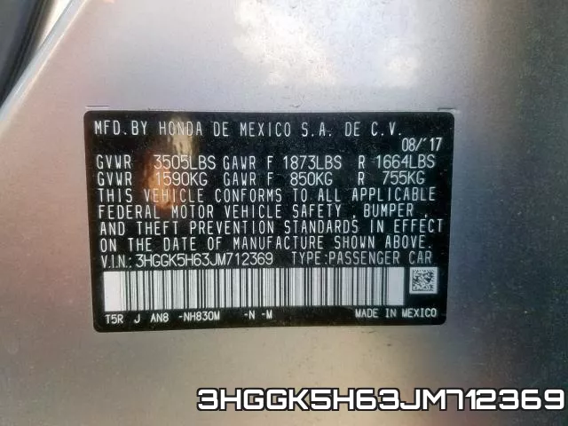 3HGGK5H63JM712369 фото 2