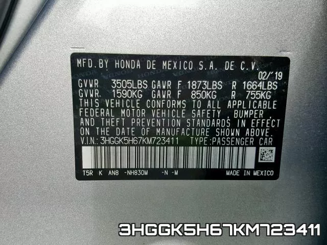 3HGGK5H67KM723411 фото 2