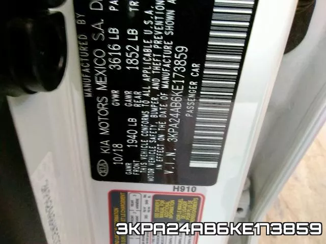 3KPA24AB6KE173859 фото 2
