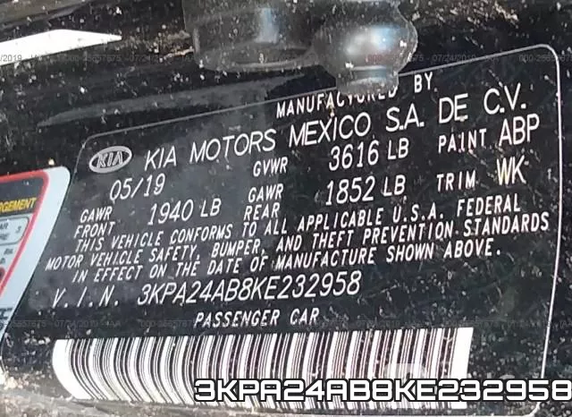 3KPA24AB8KE232958 фото 10