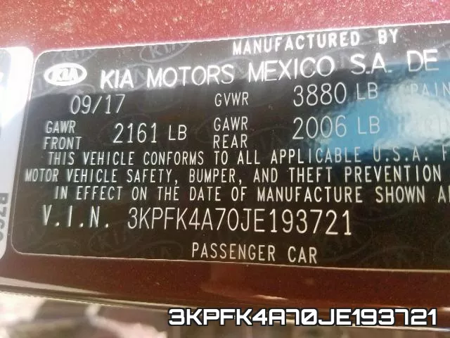 3KPFK4A70JE193721 фото 2