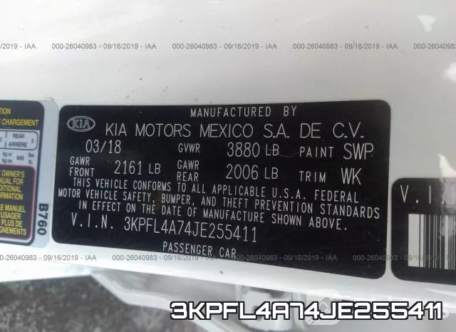 3KPFL4A74JE255411 фото 10