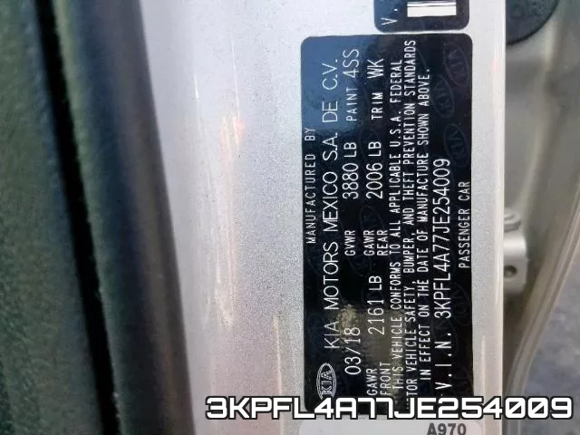 3KPFL4A77JE254009 фото 2