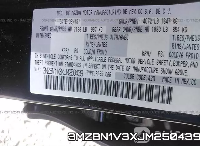 3MZBN1V3XJM250439 фото 10