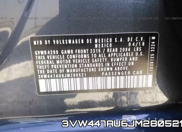 3VW447AU6JM280521 фото 10