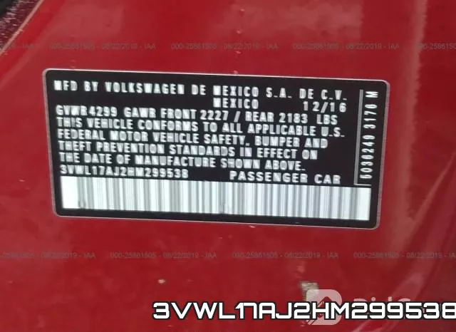3VWL17AJ2HM299538 фото 10