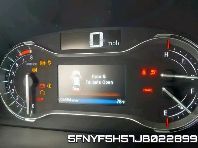 5FNYF5H57JB022899 фото 9