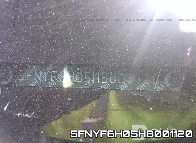 5FNYF6H05HB001120 фото 10