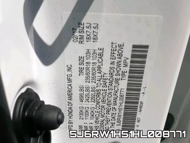 5J6RW1H51HL008771 фото 2