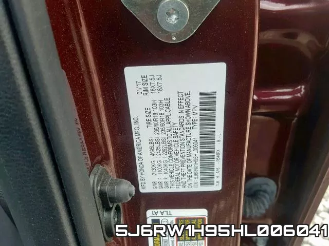 5J6RW1H95HL006041 фото 2