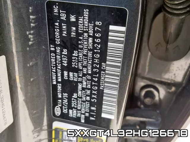 5XXGT4L32HG126678 фото 2