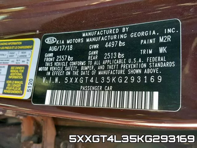 5XXGT4L35KG293169 фото 2