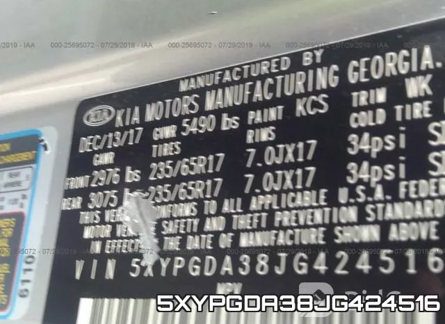 5XYPGDA38JG424516 фото 10