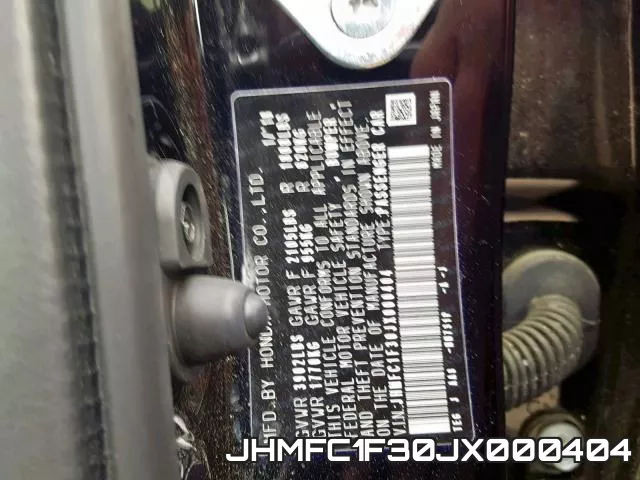 JHMFC1F30JX000404 фото 2