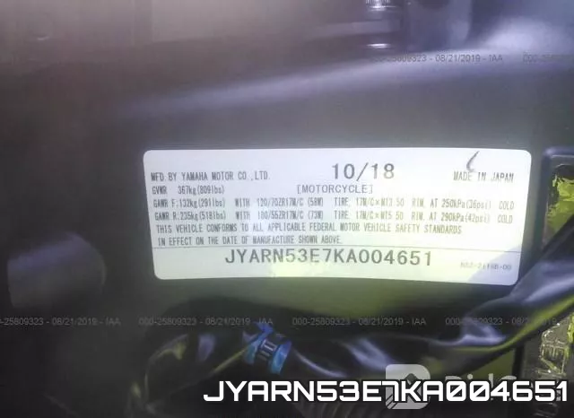 JYARN53E7KA004651 фото 2