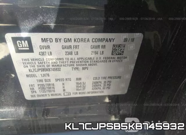 KL7CJPSB5KB745932 фото 10