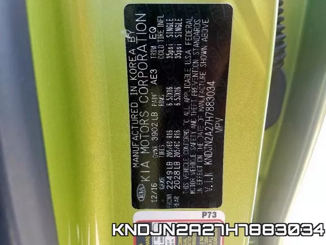 KNDJN2A27H7883034 фото 2