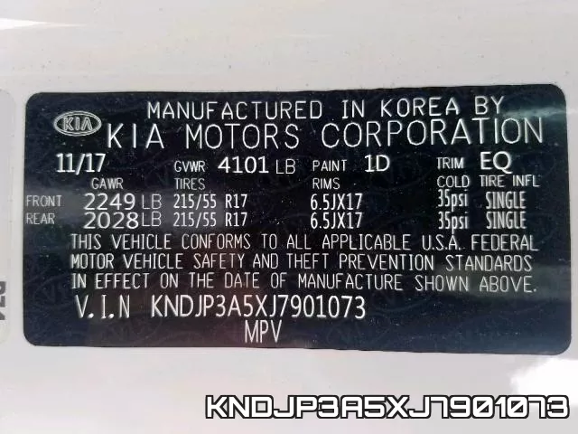 KNDJP3A5XJ7901073 фото 2