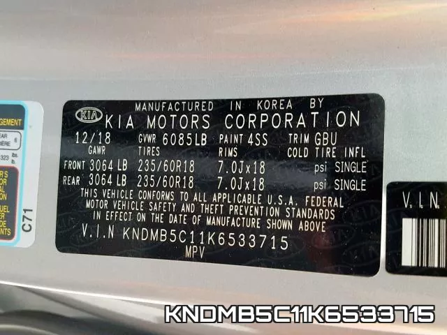KNDMB5C11K6533715 фото 2