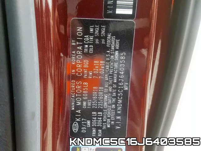 KNDMC5C16J6403585 фото 2
