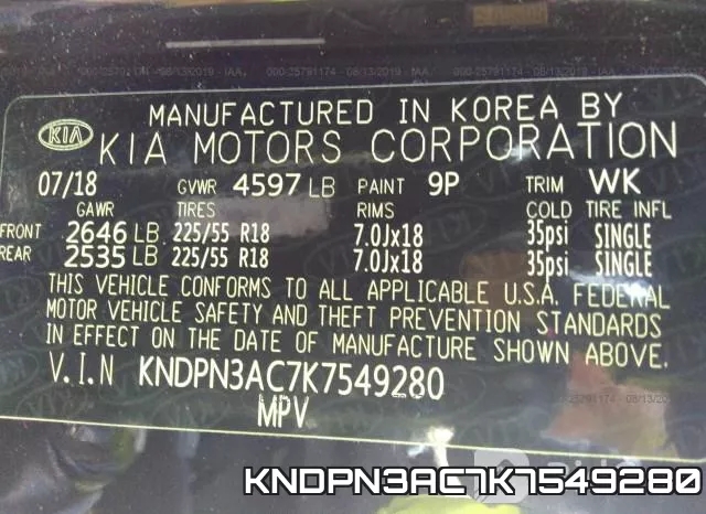 KNDPN3AC7K7549280 фото 10