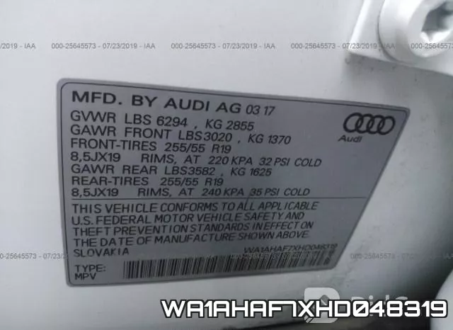 WA1AHAF7XHD048319 фото 10