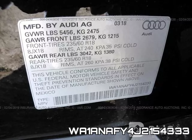 WA1ANAFY4J2154333 фото 10