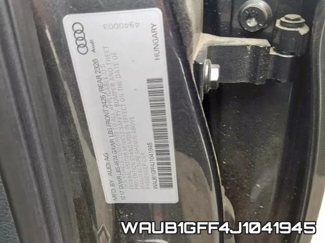 WAUB1GFF4J1041945 фото 2